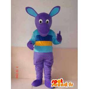 Mascot character with purple t-shirt multicolor - MASFR00785 - Mascots unclassified