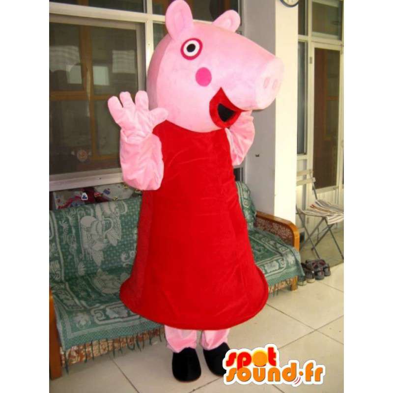 Princesa ruiva em Mascot vestido rosa em Mascotes humanos Mudança de cor  Sem mudança Cortar L (180-190 Cm) Esboço antes da fabricação (2D) Não Com  as roupas? (se presente na foto) Não