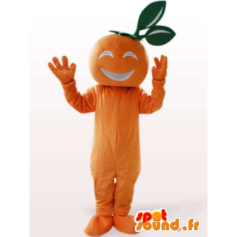 フルーツマスコット の マスコットアプリコット オレンジ色の果実の衣装