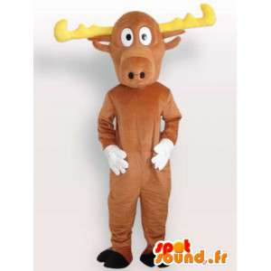 Cervo con corna - Mascot peluche costume cervo - MASFR00956 - Addio al nubilato di mascotte e DOE