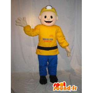 Mascot minore giallo e blu - MASFR001573 - Umani mascotte