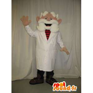 Mascot vecchio medico che indossa una barba bianca - MASFR001584 - Umani mascotte