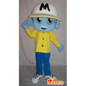 Mascotte d'extraterrestre bleu, en tenue sportswear - MASFR001600 - Mascotte sportives