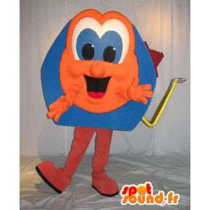 Mascotte a forma di metro arancione e blu costume fai da te - MASFR001649 - Mascotte di oggetti