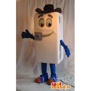 Mascot refrigerator, cowboy hat, disguise kitchen - MASFR001651 - Human mascots