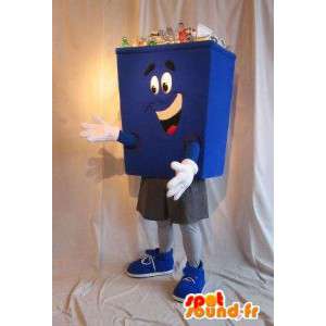 Blu bin costume mascotte di servizio pubblico - MASFR001660 - Mascotte di casa