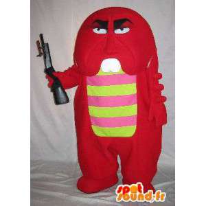 Little red mostro mascotte costume mostro armato - MASFR001664 - Mascotte di mostri