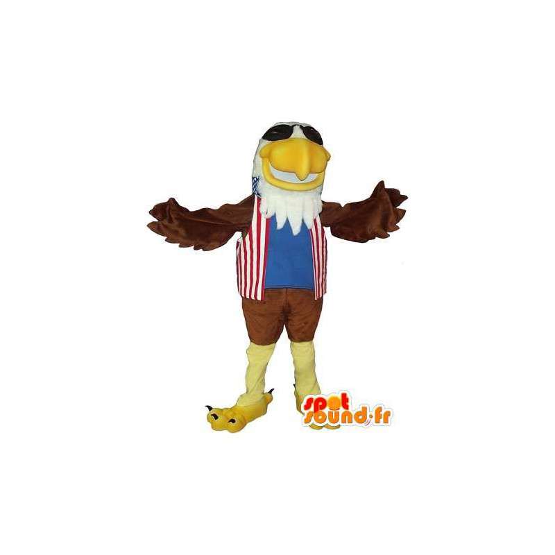Mascot que representa un águila real, traje americano en Mascota de aves  Cambio de color Sin cambio Tamaño L (180-190 cm) Croquis antes de fabricar  (2D) No ¿Con la ropa? (si está