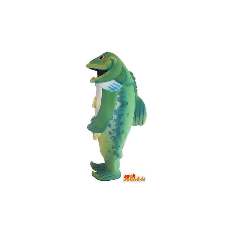 Mascotte représentant un poisson vert, déguisement de poisson - MASFR001756 - Mascottes Poisson