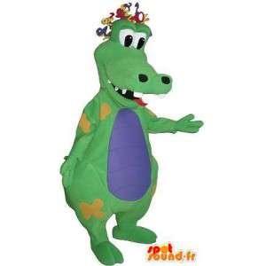 Morsom krokodille maskot klovn drakt - MASFR001764 - Mascot krokodiller