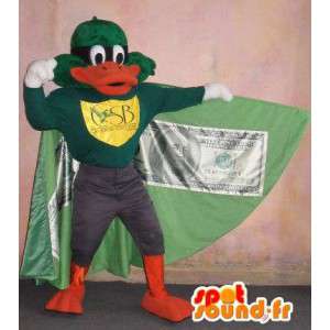 Duck mascot vigilante in a cape, superhero costume - MASFR001769 - Ducks mascot