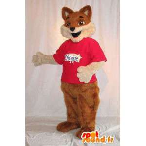 Representing a brown fox mascot, fur costume - MASFR001819 - Mascots Fox