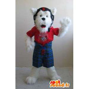 Fox terrier mascotte gehelmde, hond kostuum - MASFR001820 - Dog Mascottes