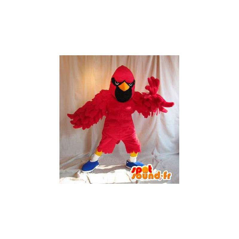 Hawk Mascot costume rosso ninja battaglia - MASFR002048 - Mascotte degli uccelli