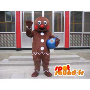 Shrek Mascot - TiBiscuit - Den frostet pepperkaker / Gingerbread - MASFR00202 - Shrek Maskoter