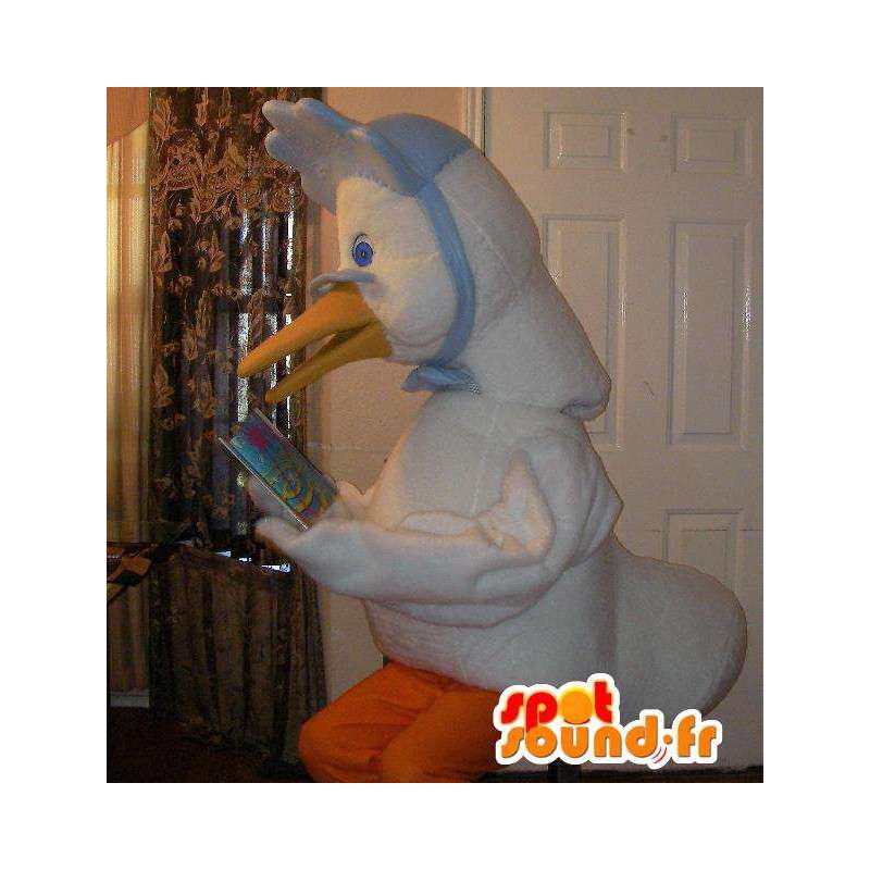 Mascot pato blanco - traje de pato - MASFR002741 - Mascota de los patos