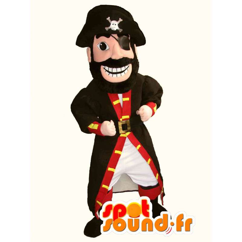 Maskottchen-rot und schwarz pirate - Piraten Kostüme - MASFR002760 - Maskottchen der Piraten