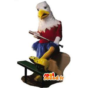 Eagle mascot blue, red and white - giant bird costume - MASFR003092 - Mascot of birds