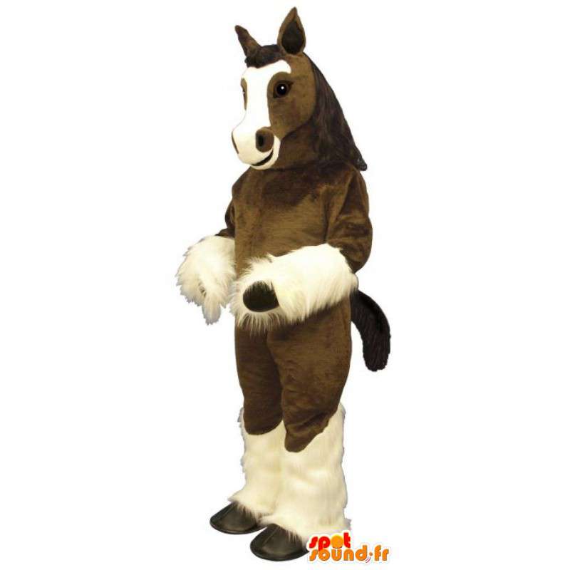 馬のマスコット の 茶色と白の馬のマスコット 馬のコスチュームぬいぐるみ 色変更 変化なし 切る L 180 190センチ 撮影に最適 番号 服とは 写真にある場合 番号 付属品 番号