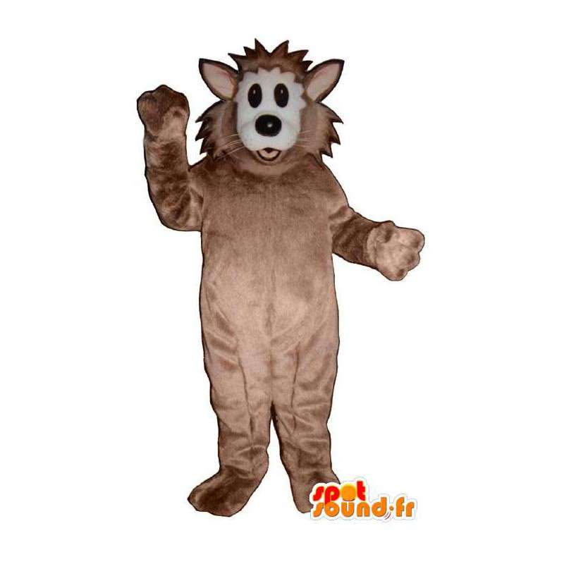 Mascotte de loup en peluche marron et blanc - Costume de loup - MASFR003197 - Mascottes Loup