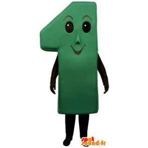 Mascotte en forme de chiffre 1 vert - Costume chiffre 1 - MASFR003225 - Mascottes non-classées