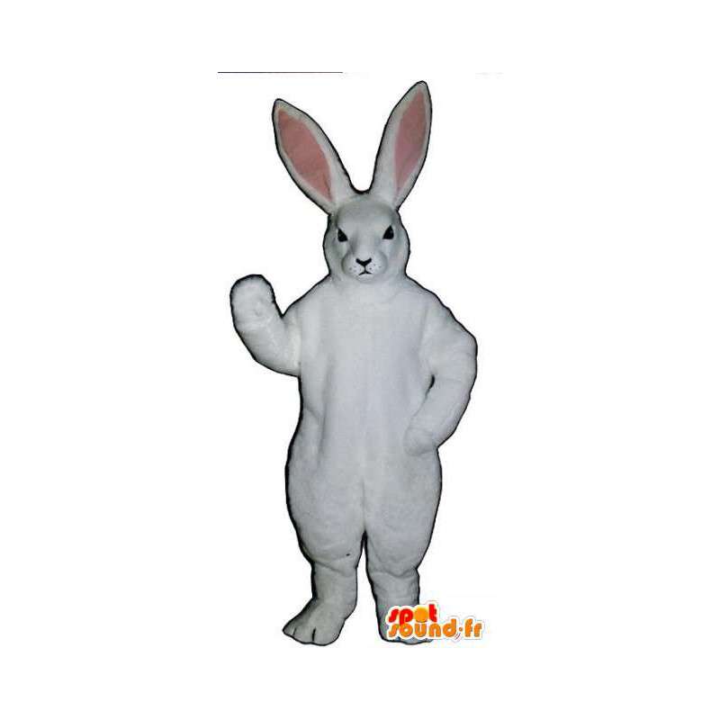 マスコットのウサギ の 大きな耳を持つ白いウサギのマスコットとピンク 色変更 変化なし 切る L 180 190センチ 撮影に最適 番号 服とは 写真にある場合 番号 付属品 番号