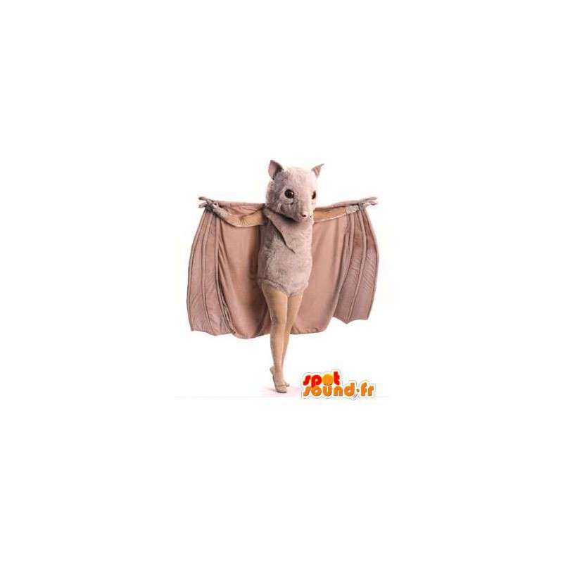 Beige bat maskot - bat kostym - Spotsound maskot