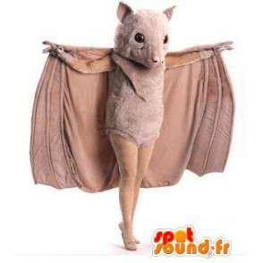 Beige bat maskot - bat kostym - Spotsound maskot