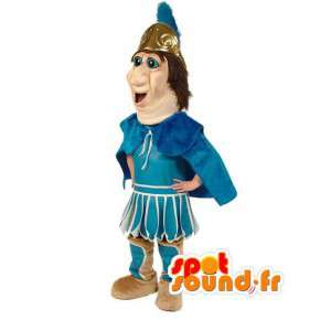 Azul mascote Roman - traje de cavaleiro tradicional - MASFR003535 - cavaleiros mascotes