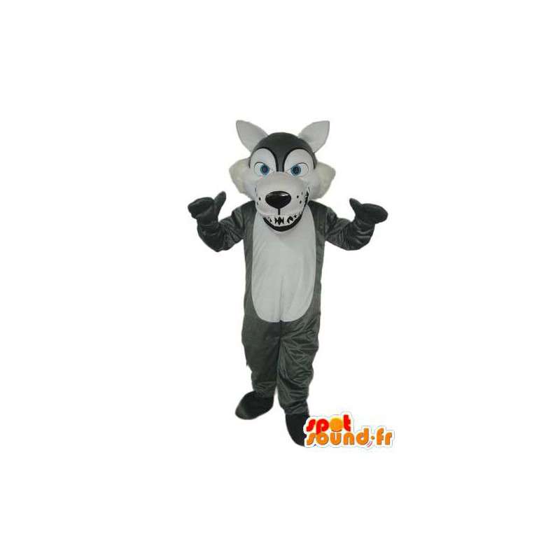 Mascotte de chien en peluche – déguisement de chien gris peluche - MASFR003781 - Mascottes de chien