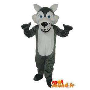 Mascotte de chien en peluche – déguisement de chien gris peluche - MASFR003781 - Mascottes de chien