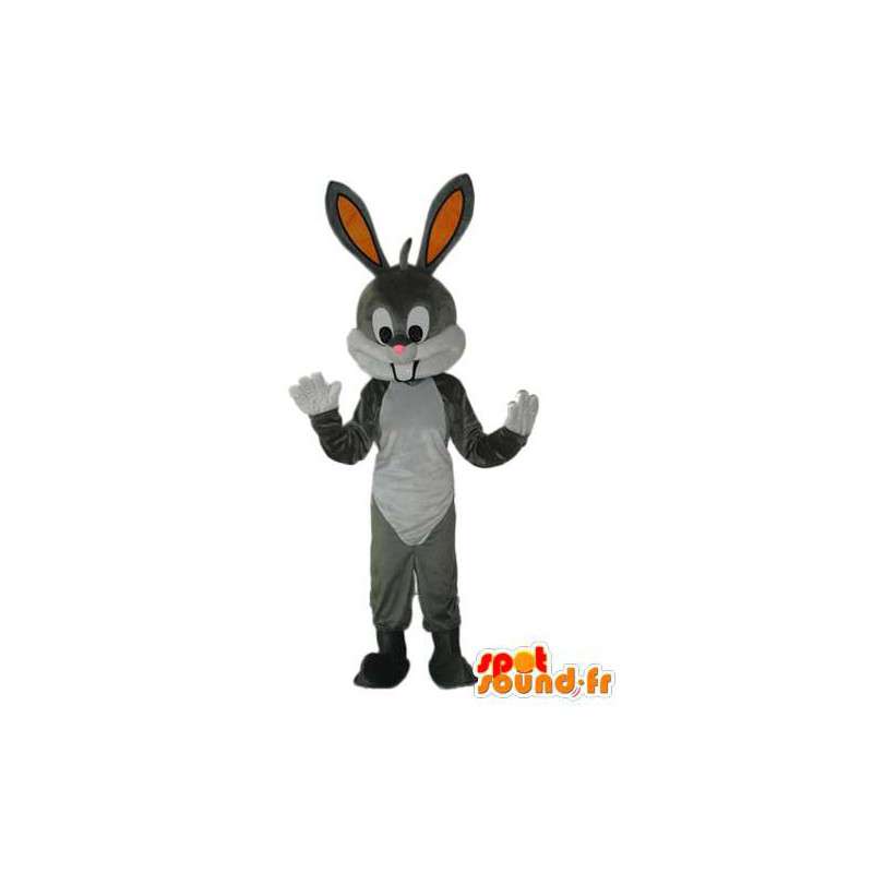 Grijze en witte bunny mascotte - gevulde bunny kostuum - MASFR003922 - Mascot konijnen