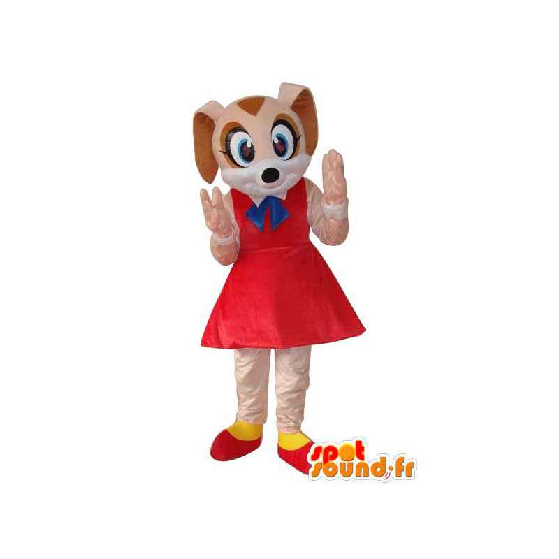 マウスマスコット の マウスのキャラクターマスコットベージュ 赤いドレス 色変更 変化なし 切る L 180 190センチ 撮影に最適 番号 服とは 写真にある場合 番号 付属品 番号
