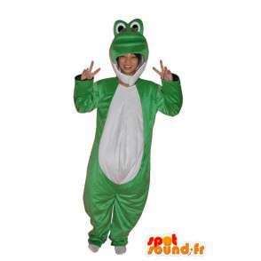 Maskottchen Plüschfrosch grün und weiß - MASFR004071 - Maskottchen-Frosch