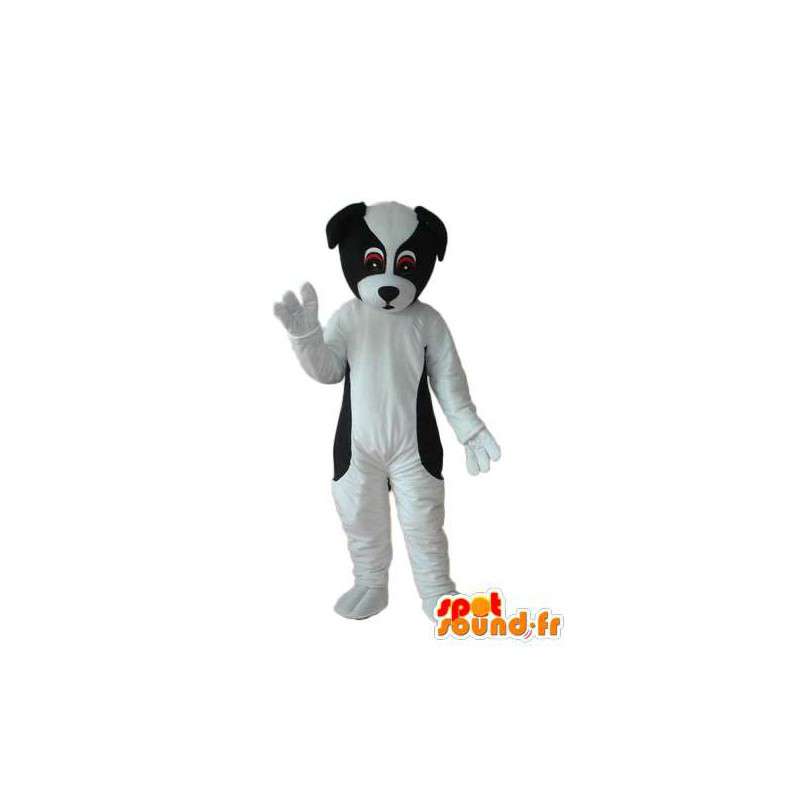 costume de chien blanc noir en peluche - accoutrement de chien - MASFR004263 - Mascottes de chien