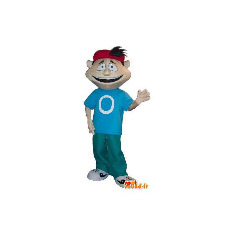 Maskot mladík s červeným víčkem - MASFR004502 - Maskoti chlapci a dívky