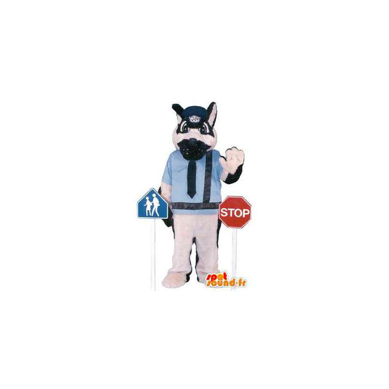 Mascote traje zebra policial com acessórios - MASFR005198 - Os animais da selva