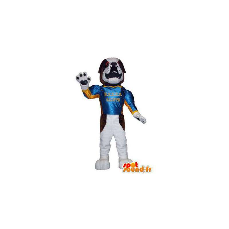 Costume pour adulte mascotte de chien superhéros bulldog - MASFR005318 - Mascottes de chien